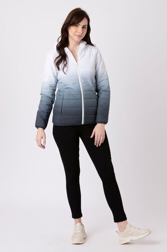 Grey and White Self Design Straight Jacket, Grey, image 5